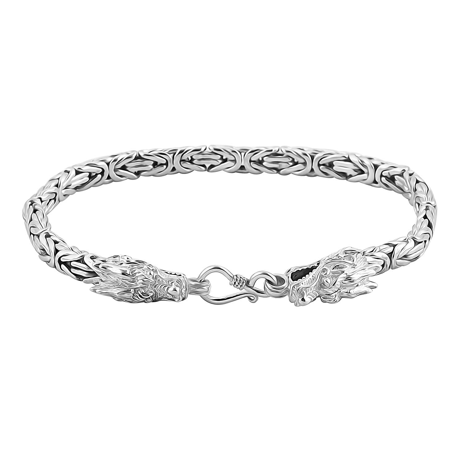 Bali Sterling Silver Dragon Borobudur Bracelet (7.25 In) 30.10 Grams