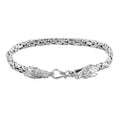 Bali Sterling Silver Dragon Borobudur Bracelet (7.25 In) 30.10 Grams - Sticky add to cart bar