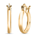 Luxoro 10K Yellow Gold Pyramid Texture Hoop Earrings 2.50 Grams - Sticky add to cart bar