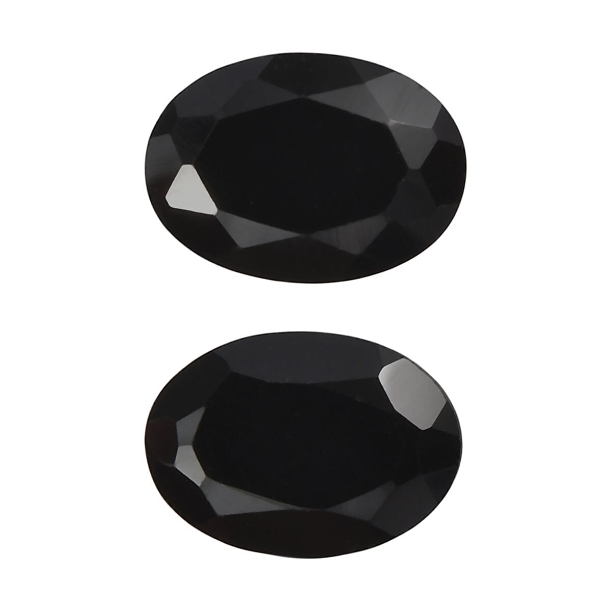 Set of 2 Thai Black Spinel (Oval 7x5 mm) 1.65 ctw Loose Gemstone