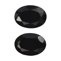 Set of 2 Thai Black Spinel (Oval 7x5 mm) 1.65 ctw Loose Gemstone
