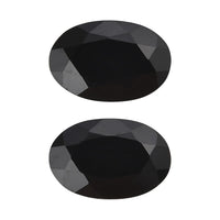 Set of 2 Thai Black Spinel (Oval 6x4 mm) 1.10 ctw