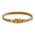 Bali Legacy 22K Vermeil YG Over Sterling Silver Tulang Naga 2 Row Bracelet (7.25 In) (17.95 g) - Sticky add to cart bar
