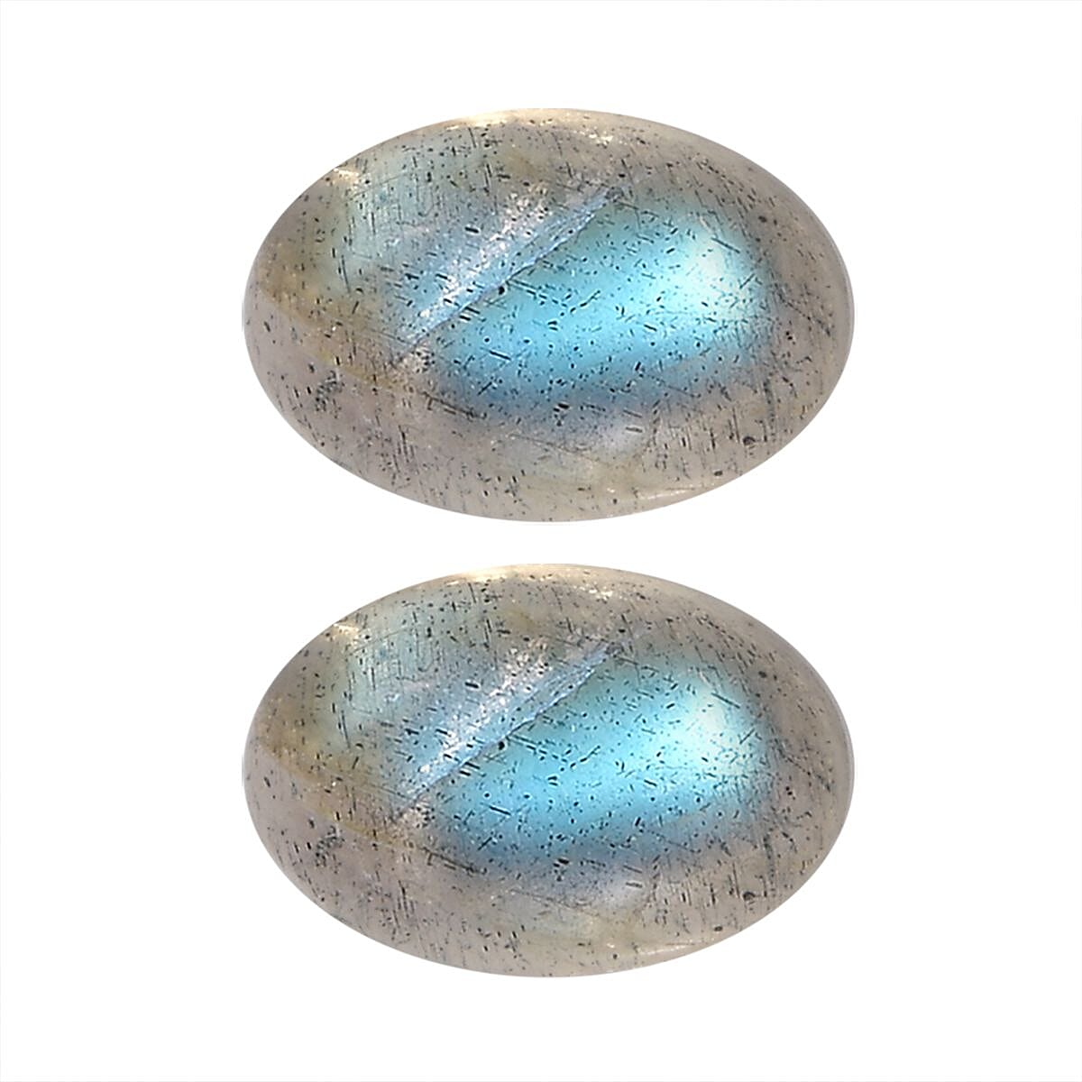 Labradorite Set of 2 (Ovl 6x4 mm) 1.09 ctw Loose Gemstone
