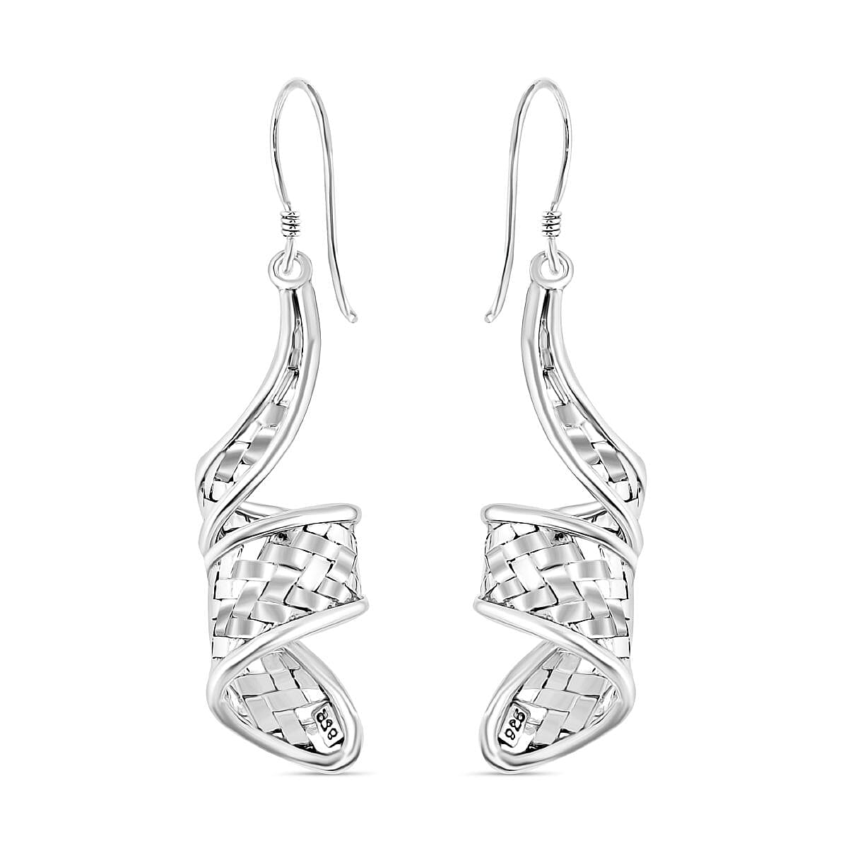 Bali Legacy Sterling Silver Woven Earrings 8.68 Grams