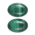 African Malachite Set of 2 (Ovl 6x4 mm) 1.31 ctw Loose Gemstone - Sticky add to cart bar