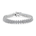 D'Joy Moissanite Bubbles Bracelet in Rhodium Over Sterling Silver (6.50 In) (Del. in 10-12 Days) 9.70 ctw - Sticky add to cart bar