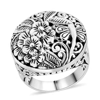 Bali Legacy Sterling Silver Floral Ring (Size 10.0) (9.88 g)