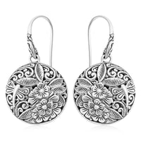 Bali Legacy Sterling Silver Floral Earrings 11.65 Grams