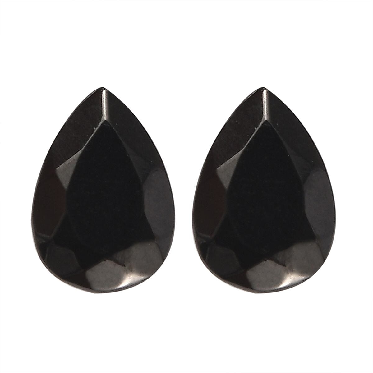 Silver Shungite Set of 2 (Pear 6x4 mm) 0.38 ctw Loose Gemstone