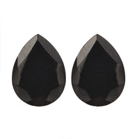 Silver Shungite Set of 2 (Pear 8x6 mm) 1.09 ctw Loose Gemstone