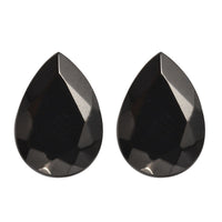 Silver Shungite Set of 2 (Pear 7x5 mm) 0.79 ctw Loose Gemstone