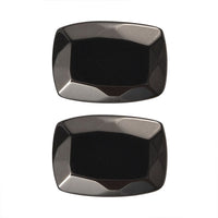 Silver Shungite Set of 2 (Cush 7x5 mm) 0.88 ctw Loose Gemstone