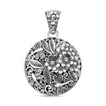 Bali Legacy Sterling Silver Floral Pendant without Chain 11.61 Grams - Sticky add to cart bar