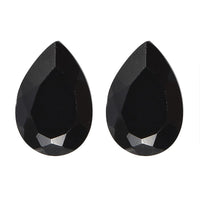 Set of 2 Thai Black Spinel (Pear 6x4 mm) 0.89 ctw Loose Gemstone
