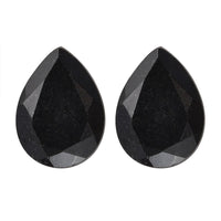 Set of 2 Australian Black Tourmaline (Pear 8x6 mm) 1.87 ctw Loose Gemstone