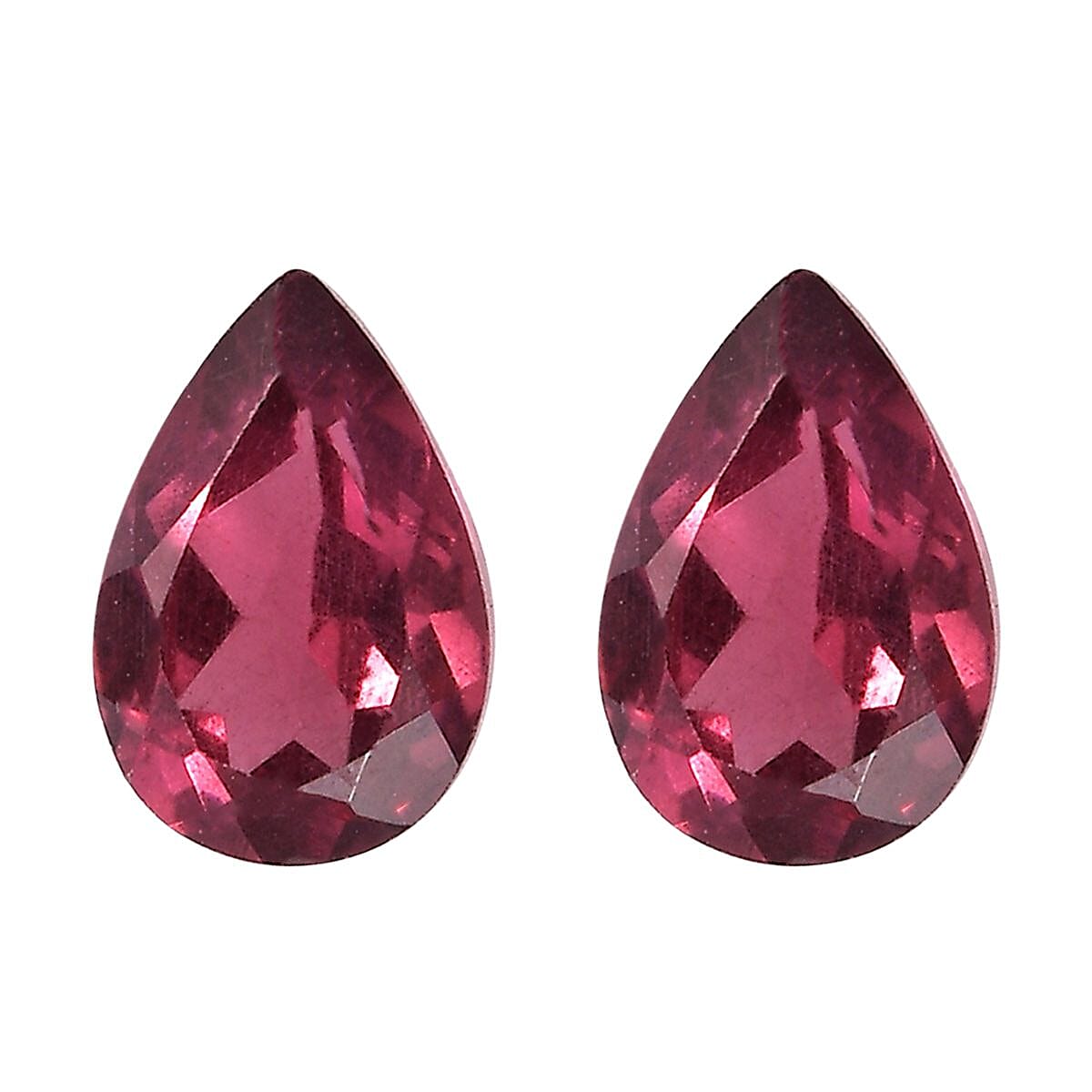 AA Orissa Rose Garnet Set of 2 (Pear 6x4 mm) 0.91 ctw Loose Gemstone