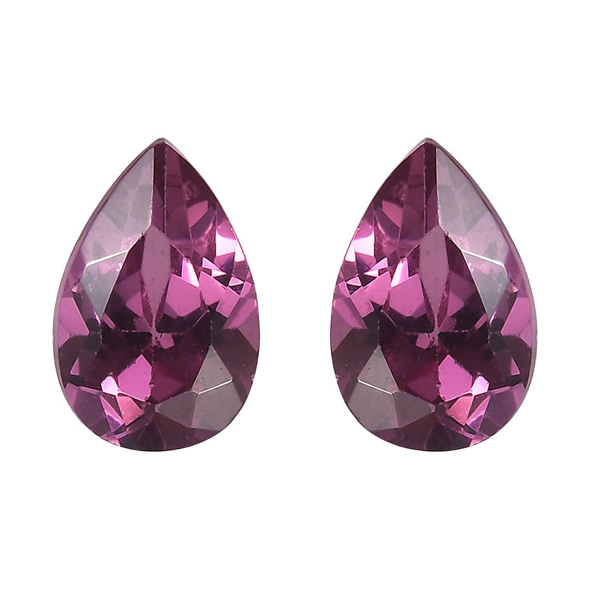 Orissa Rose Garnet Set of 2 (Pear 6x4 mm) 0.94 ctw Loose Gemstone