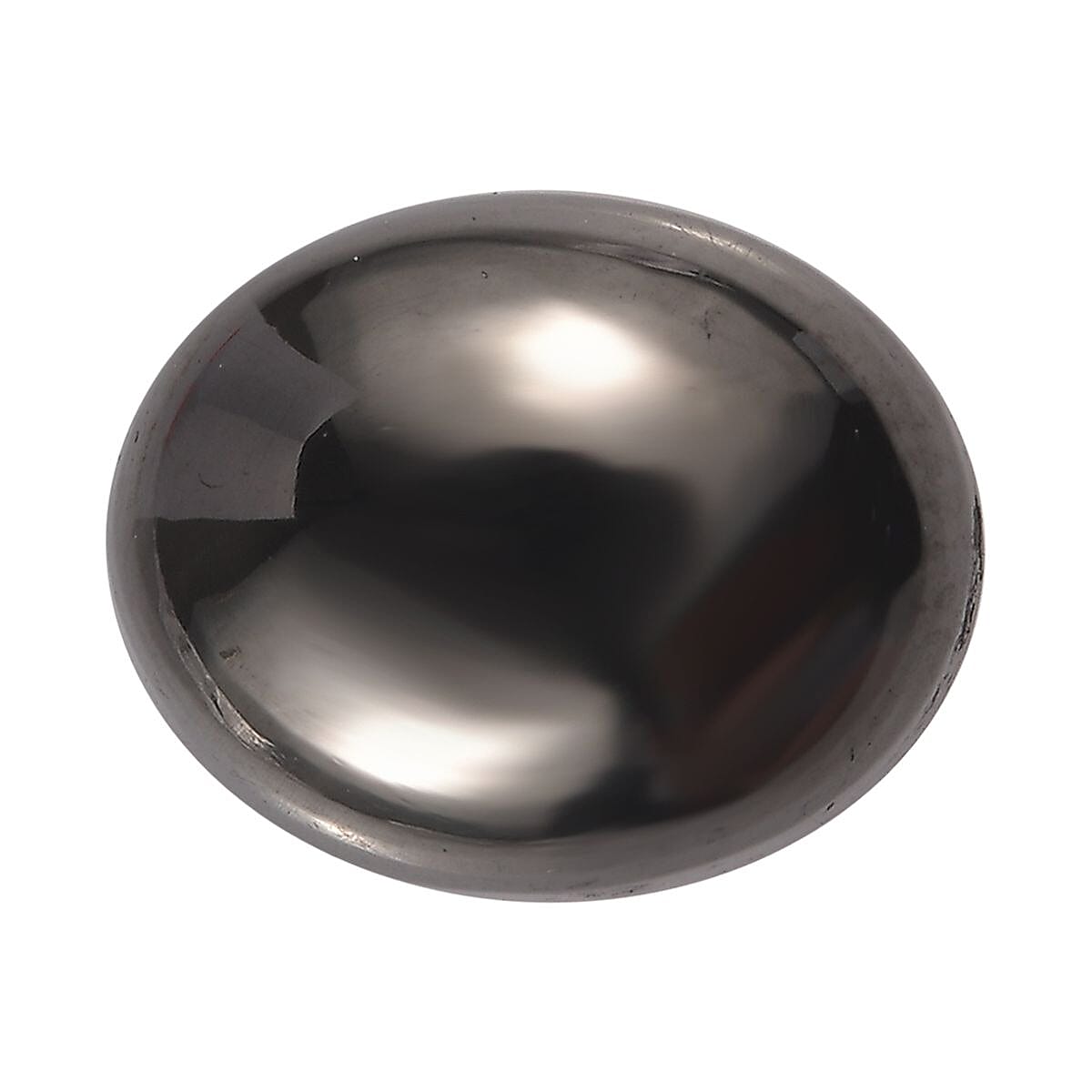 Silver Shungite (Ovl 10x8 mm) 1.40 ctw Loose Gemstone