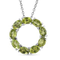 Peridot 3.90 ctw Fancy Necklace in Stainless Steel 20 Inches - Sticky add to cart bar