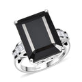 D'Joy Thai Black Spinel, Moissanite Ring in Rhodium Over Sterling Silver 16.75 ctw - Sticky add to cart bar