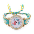 Strada Austrian Crystal Japanese Movement Butterfly Pattern Watch with Braided Band - Sticky add to cart bar