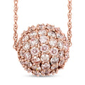 Luxuriant Lab Grown Pink Diamond 2.00 ctw Necklace 18 Inches in 14K Rose Gold - Sticky add to cart bar