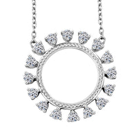 Luxuriant Lab Grown Diamond 0.50 ctw Necklace 18-20 Inches in Sterling Silver