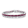 Epic Deal Niassa Ruby (FF), Moissanite Bracelet in Rhodium Over Sterling Silver (6.50 In) 19.92 ctw - Sticky add to cart bar
