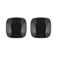 Set of 2 Thai Black Spinel (Cush 6x6 mm) 2.14 ctw Loose Gemstone
