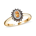 D'Joy Tanzanian Mandarin Garnet, Multi Gemstone Ring in 18K Vermeil YG Over Sterling Silver (Size 10.0) 0.80 ctw - Sticky add to cart bar