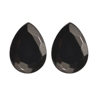Silver Shungite Set of 2 (Pear 7x5 mm) 0.56 ctw Loose Gemstone