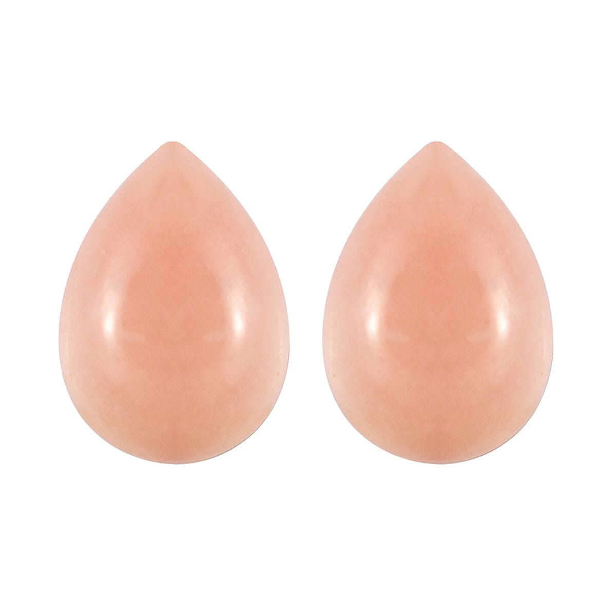 Peruvian Pink Opal Set of 2 (Pear 7x5 mm) 1.11 ctw Loose Gemstone