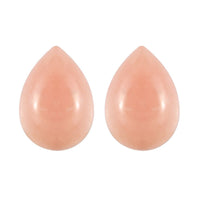 Peruvian Pink Opal Set of 2 (Pear 7x5 mm) 1.11 ctw Loose Gemstone