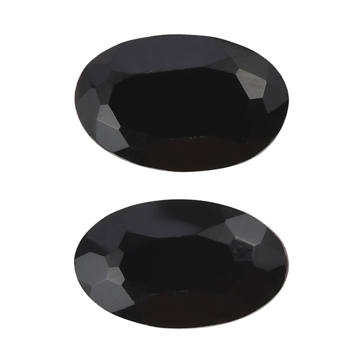 Set of 2 Thai Black Spinel (Oval 5x3 mm) 0.55 ctw Loose Gemstone