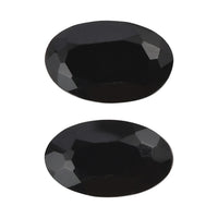 Set of 2 Thai Black Spinel (Oval 5x3 mm) 0.55 ctw Loose Gemstone