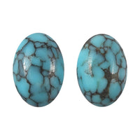 AA Blue Moon Turquoise Set of 2 (Ovl 6x4mm) 0.89 ctw Loose Gemstone