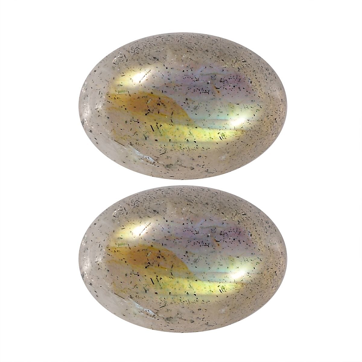 Labradorite Set of 2 (Ovl 7x5 mm) 1.39 ctw Loose Gemstone