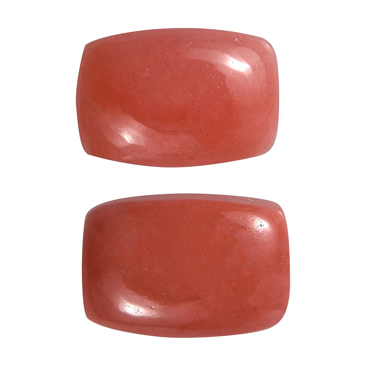 AAA Peach Opal Set of 2 (Cush 6x4 mm) 0.70 ctw Loose Gemstone