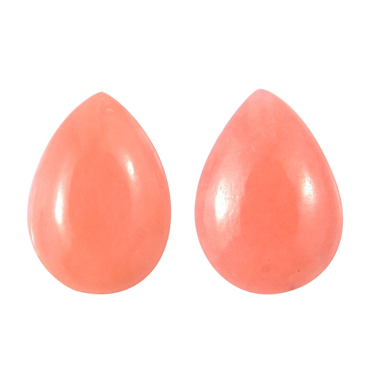 Set of 2 AA Peruvian Pink Opal (Pear 7x5 mm) 1.14 ctw Loose Gemstone