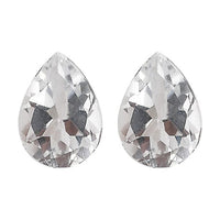 White Topaz Set of 2 (Pear 7x5 mm) 1.41 ctw Loose Gemstone