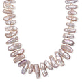 Pink Keshi Pearl Necklace in 18K Vermeil Rose Gold Over Sterling Silver 18 Inches - Sticky add to cart bar