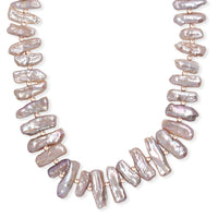 Pink Keshi Pearl Necklace in 18K Vermeil Rose Gold Over Sterling Silver 18 Inches
