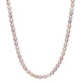 Multi Color Freshwater Pearl Rice Shape Necklace in Rhodium Over Sterling Silver 18 Inches - Sticky add to cart bar