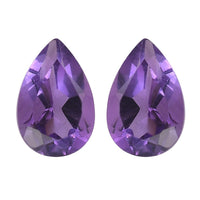 African Amethyst Set of 2 (Pear 6x4 mm) 0.71 ctw Loose Gemstone