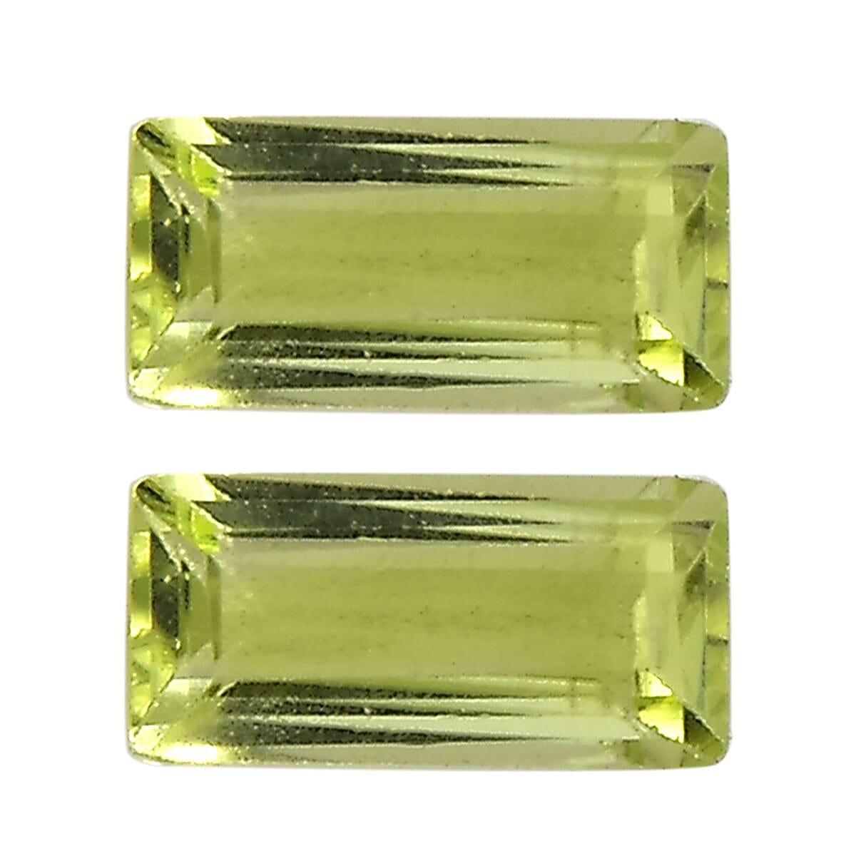 Set of 2 AA Peridot (Bgt 5x2.5 mm) 0.40 ctw Loose Gemstone