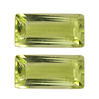 Set of 2 AA Peridot (Bgt 5x2.5 mm) 0.40 ctw Loose Gemstone