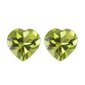Set of 2 AA Peridot (Hrt 7 mm) 2.26 ctw Loose Gemstone - Sticky add to cart bar