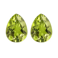 Set of 2 Peridot (Pear 9x7 mm) 3.02 ctw Loose Gemstone