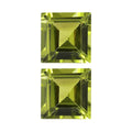 Set of 2 Peridot (Sqr 7 mm) 3.14 ctw Loose Gemstone - Sticky add to cart bar